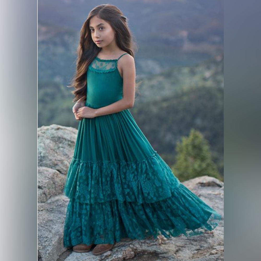 Joyfolie Catrin Dress in Teal Girls size 8